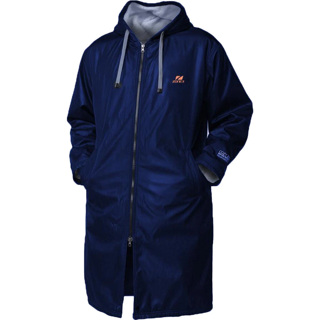 Zone3 Polar Fleece Parka Robe | Navy/Orange 3 Zone3 Polar Fleece Parka Robe | Navy/Orange