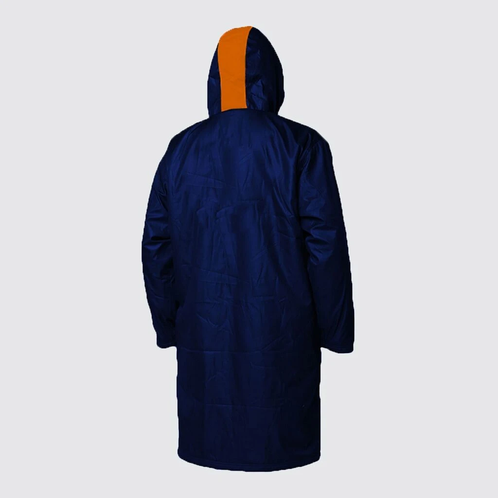 Zone3 Polar Fleece Parka Robe | Navy/Orange 4 Zone3 Polar Fleece Parka Robe | Navy/Orange - Image 2