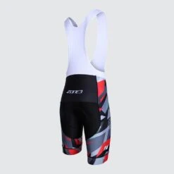 Zone3 Men's Lycra Power Bib Shorts | Black/Red/Grey/White -Zone3 Shop 165.9