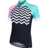 Zone3 Women's Zebra Fly Coolmax Cycle Jersey | Black/White/Pink/Mint -Zone3 Shop 168.1