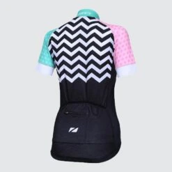Zone3 Women's Zebra Fly Coolmax Cycle Jersey | Black/White/Pink/Mint -Zone3 Shop 168.9