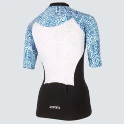 Zone3 Women's Lava Long Distance Top | Black/White/Green -Zone3 Shop 49.1.2 779bc2a4 2de3 4c85 b746 8bf444c6bd1e