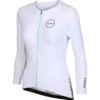 Zone3 Women's Lava Aero 3/4 Sleeve Warmth Top | White/Green -Zone3 Shop 51.1.1