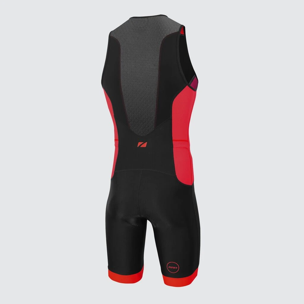 Zone3 Men's Aquaflo Plus Trisuit | Black/Red 5 Zone3 Men's Aquaflo Plus Trisuit | Black/Red - Image 3