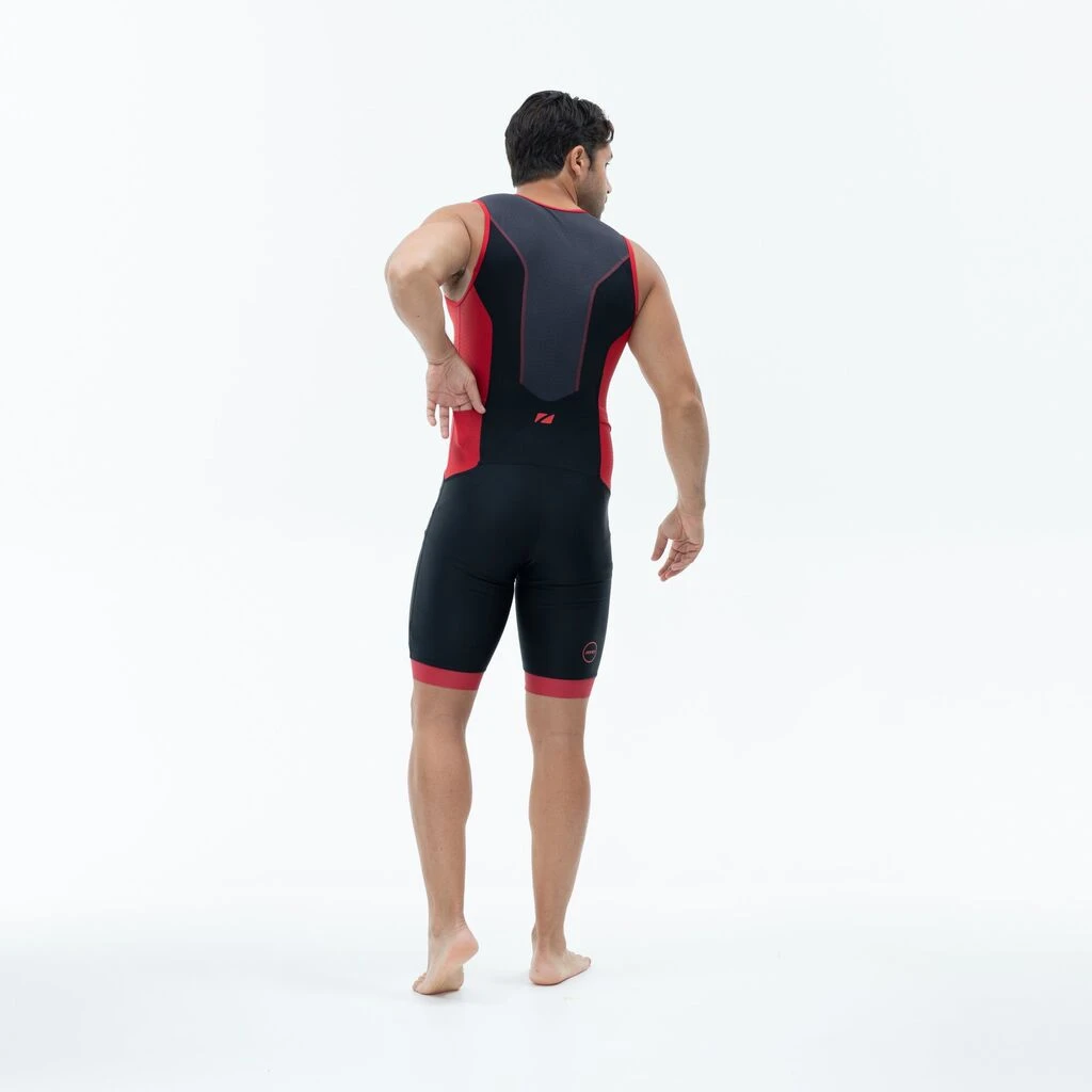 Zone3 Men's Aquaflo Plus Trisuit | Black/Red 8 Zone3 Men's Aquaflo Plus Trisuit | Black/Red - Image 6