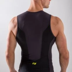 Zone3 Men's Aquaflo Plus Tri Top | Black/Neon Green -Zone3 Shop 60.1.3