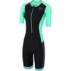 Zone3 Women's Aquaflo Plus Short Sleeve Trisuit | Black/Mint -Zone3 Shop 63.1.1