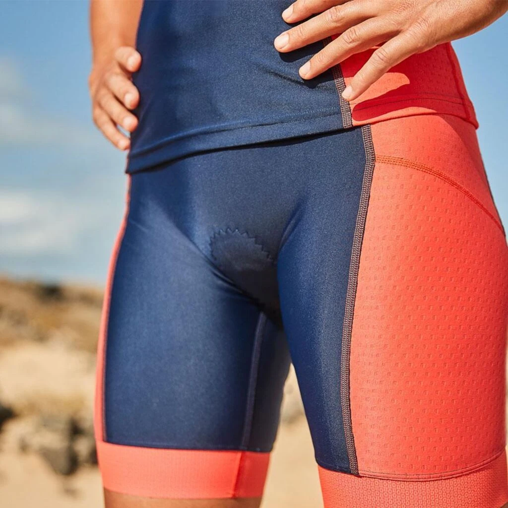 Zone3 Women's Aquaflo Plus Tri Shorts | Navy/Coral 5 Zone3 Women's Aquaflo Plus Tri Shorts | Navy/Coral - Image 3