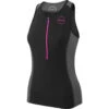 Zone3 Women's Aquaflo Plus Tri Top | Black/Grey/Neon Pink -Zone3 Shop 68.1.1