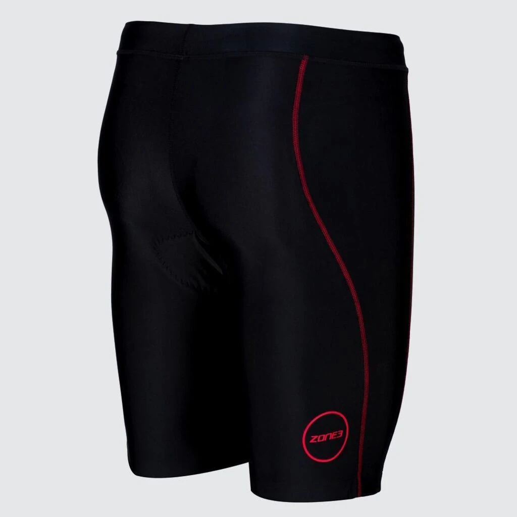Zone3 Men's Activate Tri Shorts | Black/Red 4 Zone3 Men's Activate Tri Shorts | Black/Red - Image 2