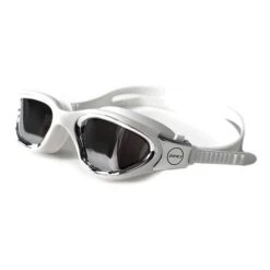 Zone3 Vapor White Swimming Goggles With Silver Polarized Lenses