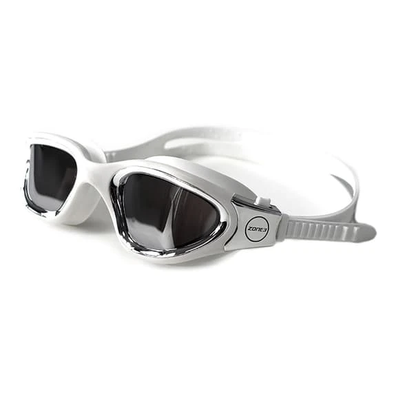 Zone3 Vapor White Swimming Goggles With Silver Polarized Lenses 3 Zone3 Vapor White Swimming Goggles With Silver Polarized Lenses