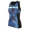 Zone3 Activate+ Tropical Palm Sleeveless Tri Top -Zone3 Shop Zone3 Triwear Activate Womens Cutout Top Hawaiia Front