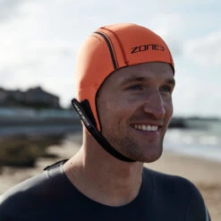 Zone3 Orange Neoprene Swim Cap -Zone3 Shop orange neoprene cap 6