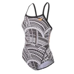 Zone3 Strap Back Swim Suit 13 Zone3 Strap Back Swim Suit -Zone3 Shop womens strap back swim costume black and white