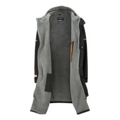 Zone3 Oversized Polar Fleece Parka Bathrobe Black Orange -Zone3 Shop z3 cw21uofp101 004