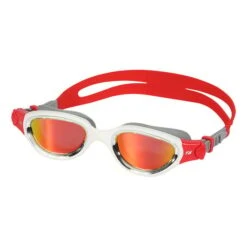 Zone3 Venator-X Swimming Goggles Grey White With Red Mirrored Lenses