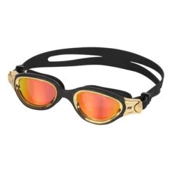 Zone3 Venator-X Swimming Goggles Black Gold With Orange Mirrored Lenses