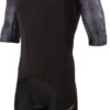 Zone3 Zone 3 Lava Short Sleeve Mens Aero Trisuit - Black/Gold -Zone3 Shop zone3 triwear lava mens ss trisuit cutout black front