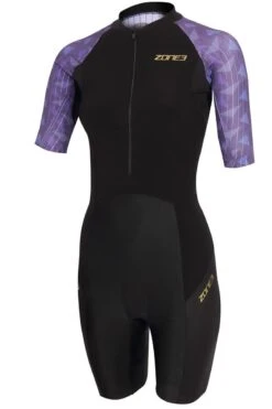 Zone3 Zone 3 Lava Short Sleeve Womens Aero Trisuit - Purple/Black